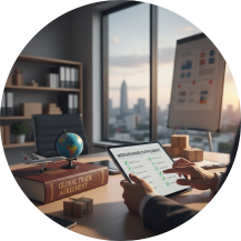 Comprehensive contracting services including supply contracts, procurement projects, and merchandise trading managed from initiation to execution. technology.