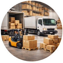 End-to-end logistics solutions covering transportation coordination, cargo handling, warehousing, and safe distribution management.
